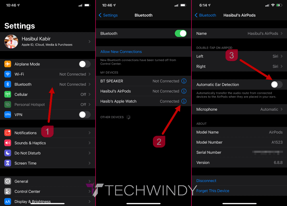 Disable Automatic Ear Detection of AirPods