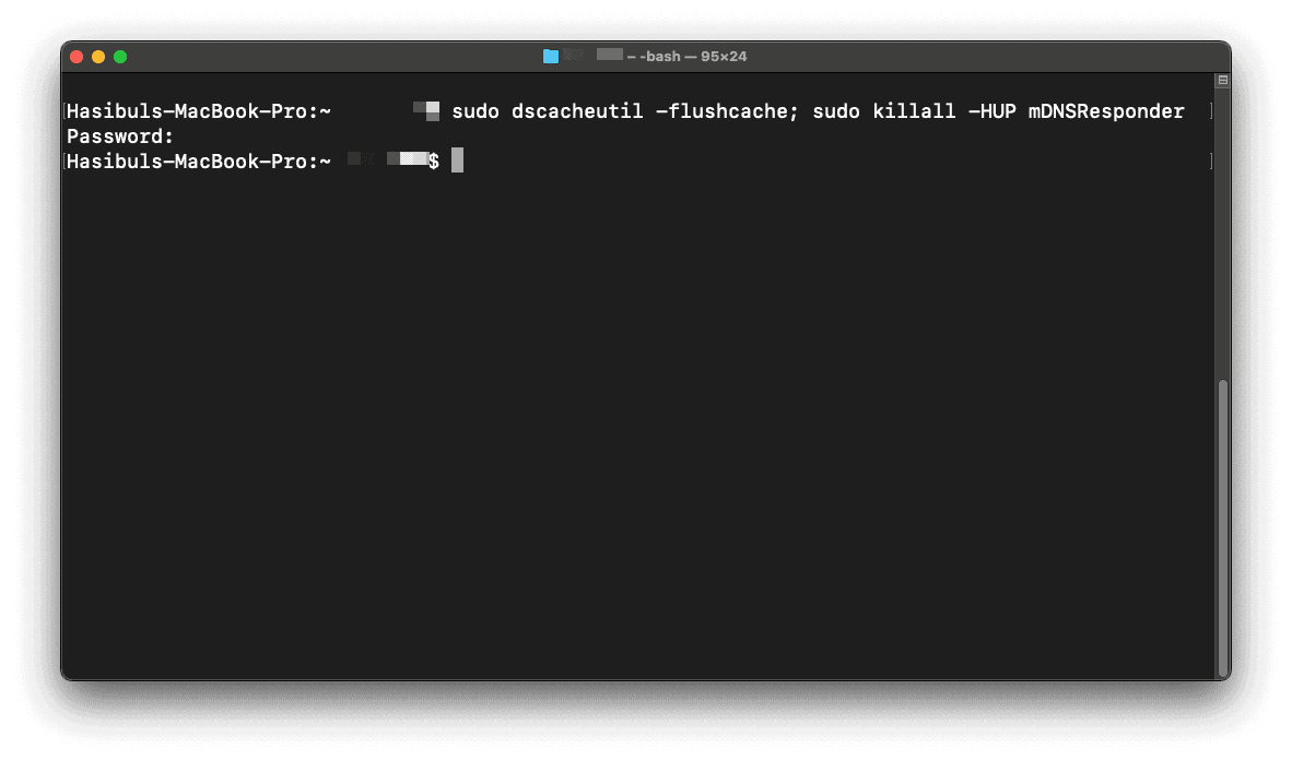 flush dns in terminal macos